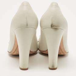 Dior Cream Leather Loafer Pumps Size 40