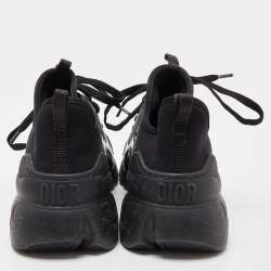Dior Black Neoprene and Leather D-Connect Sneakers Size 38.5