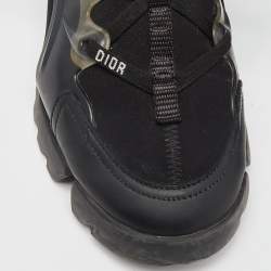 Dior Black Neoprene and Leather D-Connect Sneakers Size 38.5