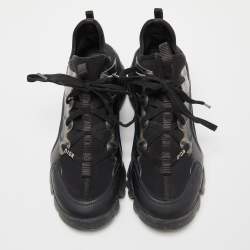 Dior Black Neoprene and Leather D-Connect Sneakers Size 38.5