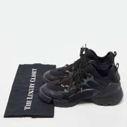 Dior Black Neoprene and Leather D-Connect Sneakers Size 38.5
