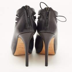 Dior Black Leather Gladiator Ankle Boots Size 38.5