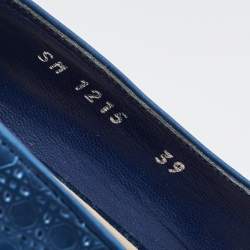 Pre Owned Dior Blue Patent Cherie Pointed Toe Pumps Size 39