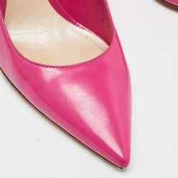 Pre Owned Dior Pink Leather Cherie Pointed Toe Pumps Size 40.5