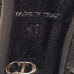 Pre Owned Dior Black Cannage Leather Bow Peep Toe Platform Pumps Size 40