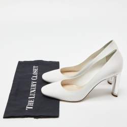 Dior White Leather Round Toe Pumps Size 39