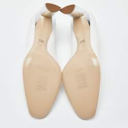 Dior White Leather Round Toe Pumps Size 39