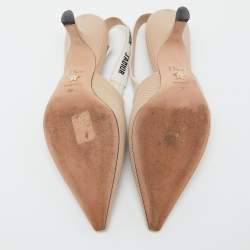 Dior Beige Canvas J'adior Slingback Pumps Size 39