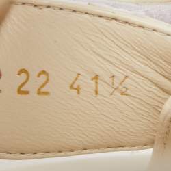 مملوكة مسبقًا Dior Cream Leather DiorAct Slingback Sandals Size 41.5