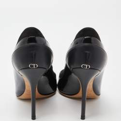 Pre Owned Dior Black Patent Leather and Suede Pointed Toe Pumps Size 36