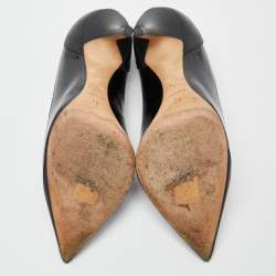 Pre Owned Dior Black Patent Leather and Suede Pointed Toe Pumps Size 36