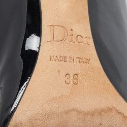 Pre Owned Dior Black Patent Leather and Suede Pointed Toe Pumps Size 36