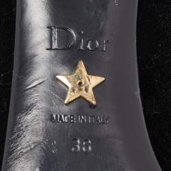 Pre Owned Dior Black Velvet Baby-D Pumps Size 36
