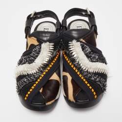 Dior Multicolor Calf Hair and Leather Fusion Sneaker Sandals Size 39