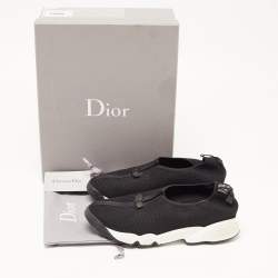 Dior Black Knit Fabric Fusion Low Top Sneakers Size 37.5