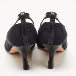Pre Owned Dior Black Mesh Jadior Pointed Toe Pumps Size 40