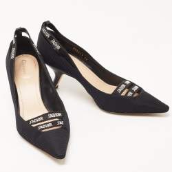 Pre Owned Dior Black Mesh Jadior Pointed Toe Pumps Size 40