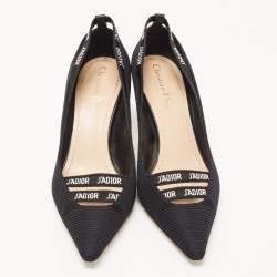 Pre Owned Dior Black Mesh Jadior Pointed Toe Pumps Size 40