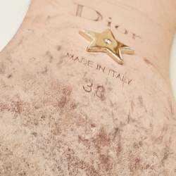 Pre Owned Dior Cream Leather Scrunch Square Toe Pumps Size 38