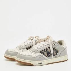 Pre Owned Dior Multicolor Leather and Fabric B27 Low Top Sneakers Size 38