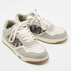 Pre Owned Dior Multicolor Leather and Fabric B27 Low Top Sneakers Size 38