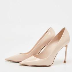 مملوكة مسبقًا Dior Beige Patent Pointed Toe Pumps Size 39