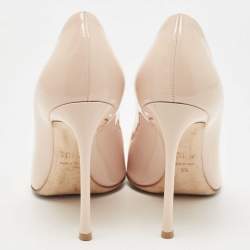مملوكة مسبقًا Dior Beige Patent Pointed Toe Pumps Size 39