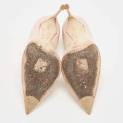 مملوكة مسبقًا Dior Beige Patent Pointed Toe Pumps Size 39