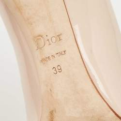 مملوكة مسبقًا Dior Beige Patent Pointed Toe Pumps Size 39