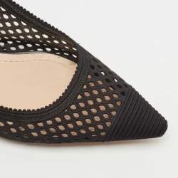 Dior Black Lace J'adior Slingback Flats Size 40