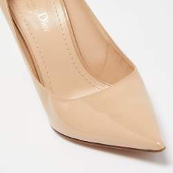 Dior Beige Patent Leather D-Moi Pumps Size 39.5