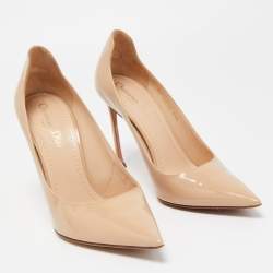 Dior Beige Patent Leather D-Moi Pumps Size 39.5