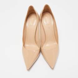 Dior Beige Patent Leather D-Moi Pumps Size 39.5
