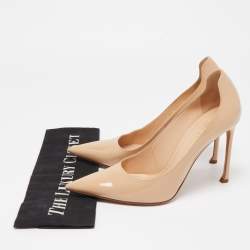 Dior Beige Patent Leather D-Moi Pumps Size 39.5