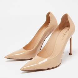 Dior Beige Patent Leather D-Moi Pumps Size 39.5