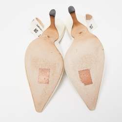 Dior Cream Patent J'adior Slingback Pumps Size 36