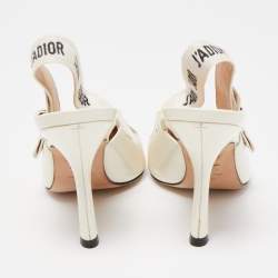 Dior Cream Patent J'adior Slingback Pumps Size 36