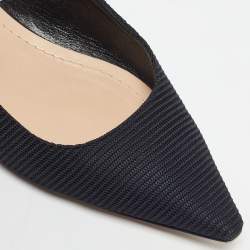 Dior Black Technical Fabric J'adior Slingback Flats Mules Size 38