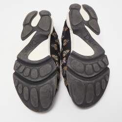 Pre Owned Dior Black Mesh Embellished Fusion Sneakers Size 40