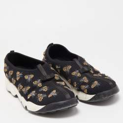 Pre Owned Dior Black Mesh Embellished Fusion Sneakers Size 40