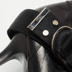 Dior Black Leather Pointed Toe Ankle Boots Size 36