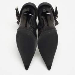 Dior Black Leather Pointed Toe Ankle Boots Size 36