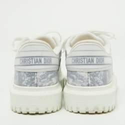 Dior Blue/White Toile De Jouy Technical Fabric Addict Sneakers Size 37