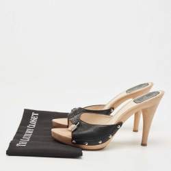 Dior Black Leather Luck Clogs Size 39.5