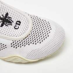 Pre Owned Dior White Knit Fabric D-Fence Sneakers Size 37.5