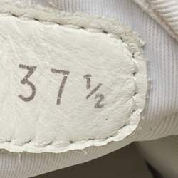 Pre Owned Dior White Knit Fabric D-Fence Sneakers Size 37.5