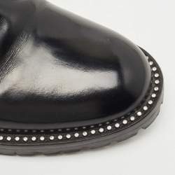 Pre Owned Dior Black Leather Ankle Boots Size 36.5