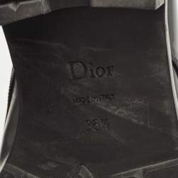 Pre Owned Dior Black Leather Ankle Boots Size 36.5