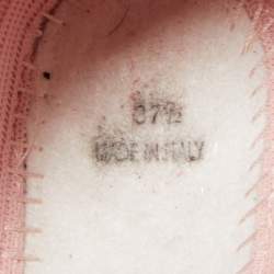 Pre Owned Dior Pink Mesh Fusion Crystal Embellished Sneakers Size 37.5