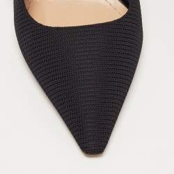 Pre Owned Dior Black Technical Fabric J'adior Slingback Flats Mules Size 40.5